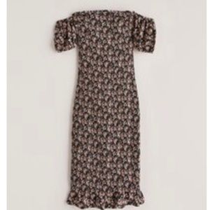 Honeymoon puff sleeve midi dress